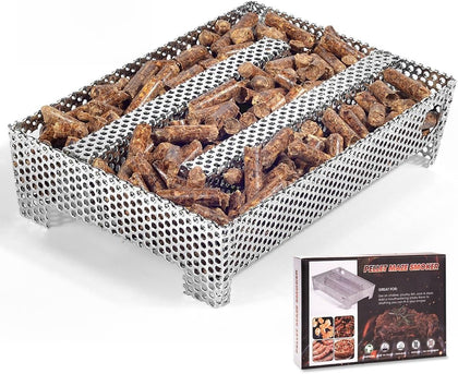 Buzzlett 5" x 8" Pellet Smoker Tray 12 Hours of Billowing Smoke
