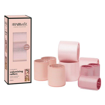Ceramic Core Hair Rollers for Salon-Quality Volume Professional Grade Thermal Rollers, Heat or No-Heat Styling, Soft