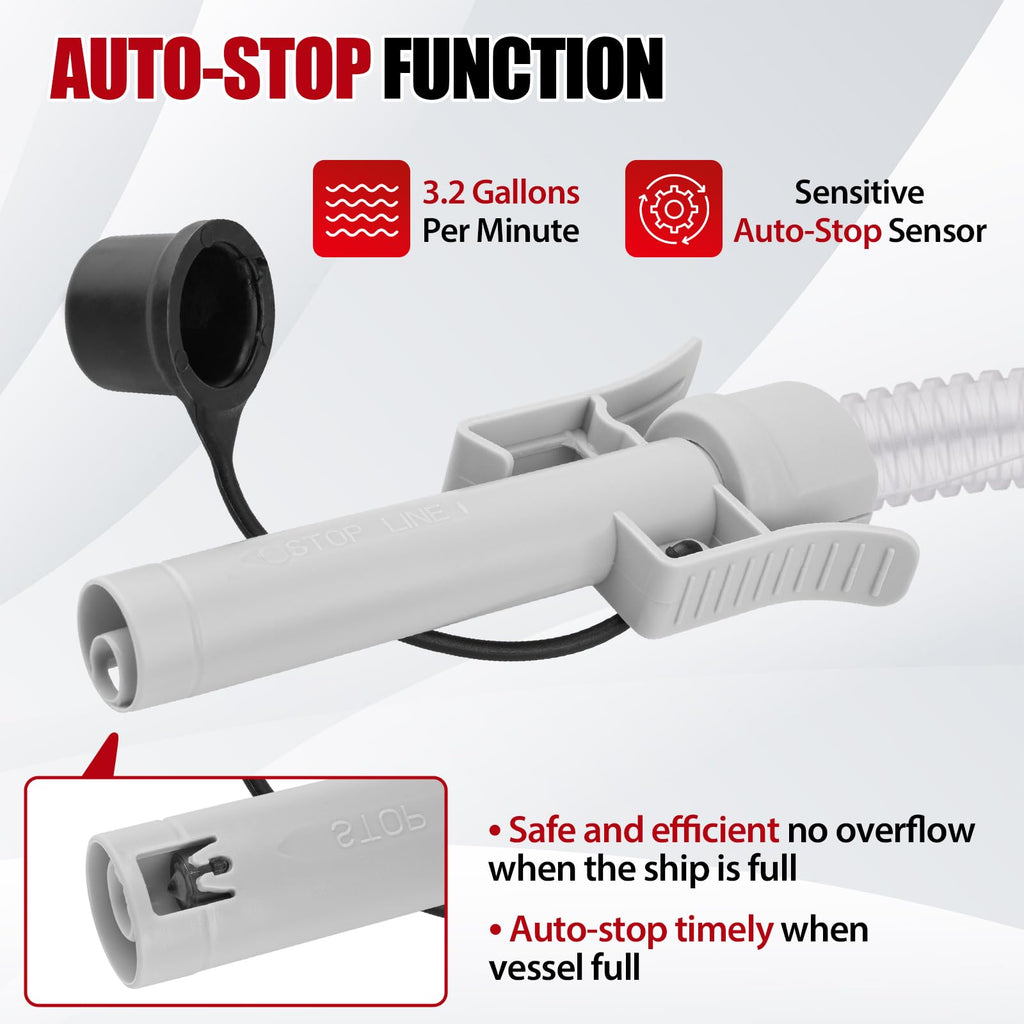 Aikyciu Automatic Fuel Transfer Pump with Auto-Stop Sensor 3.2 GPM