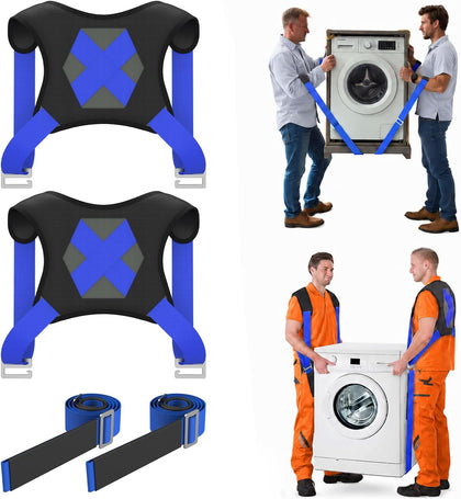 Moving Straps for Lifting Heavy Furniture: 2-Person Shoulder Lifting System | Up to 800 lb capacity, wide padded