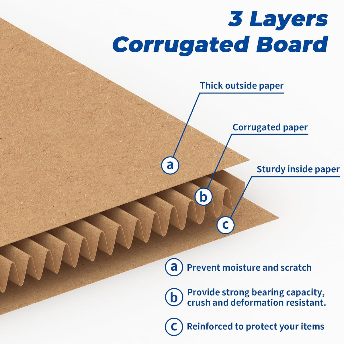 12x12x12 Shipping Boxes 10 Pack, Brown Corrugated Cardboard Boxes with Side-Lock and Pre-Applied Double-Sided Tape
