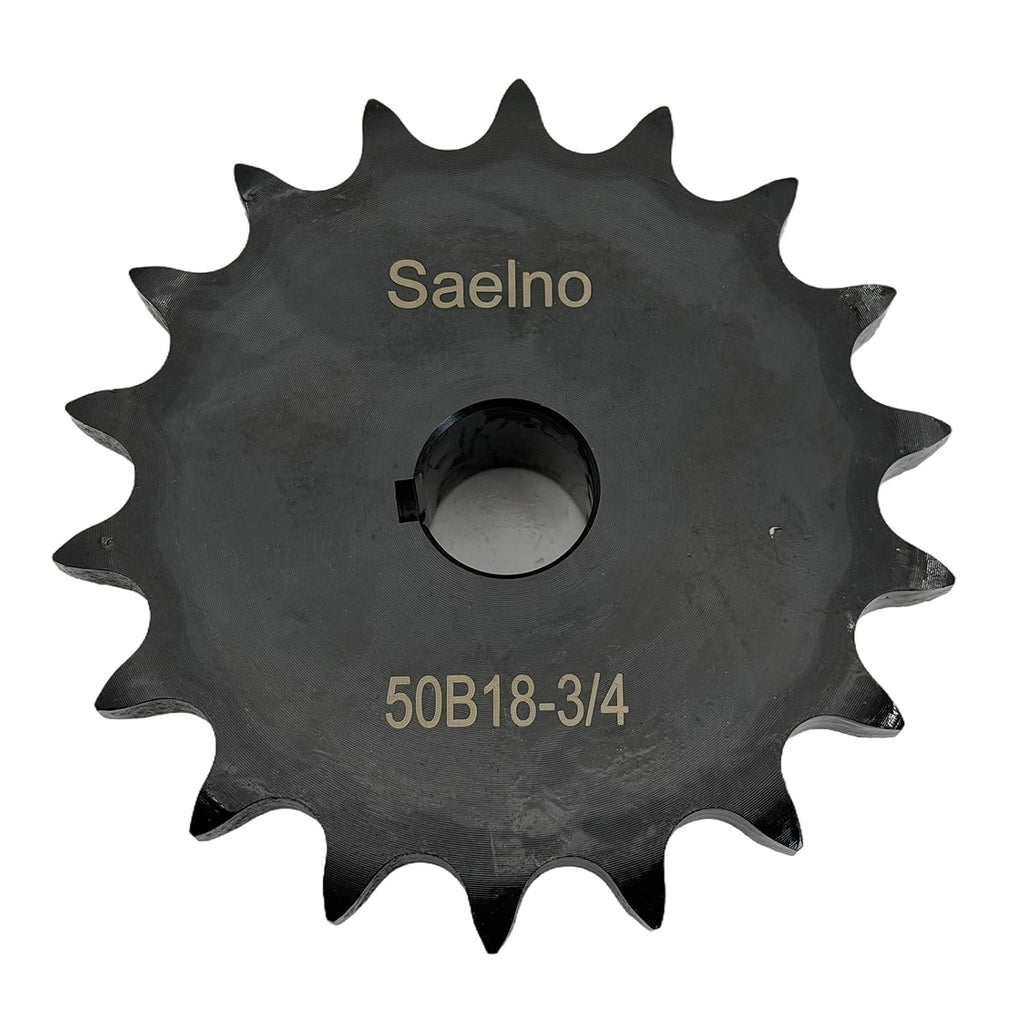 #50 Roller Chain Sprocket Type B 3/4 inch Bore 18 Tooth, Hardened Antirust 1045 Steel Drive Sprockets 50B18-3/4