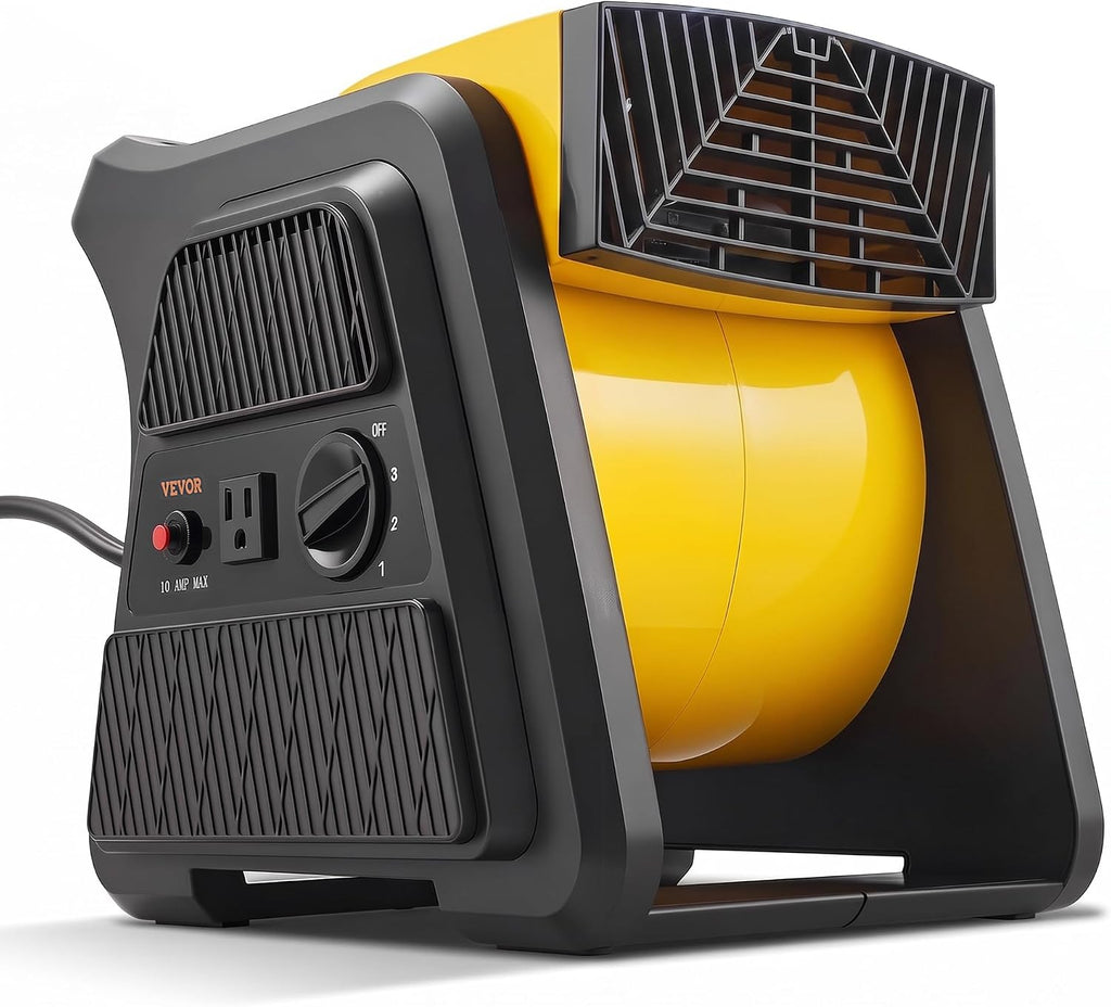 VEVOR Pivoting Utility Fan, 600 CFM High Velocity Floor Blower for Drying