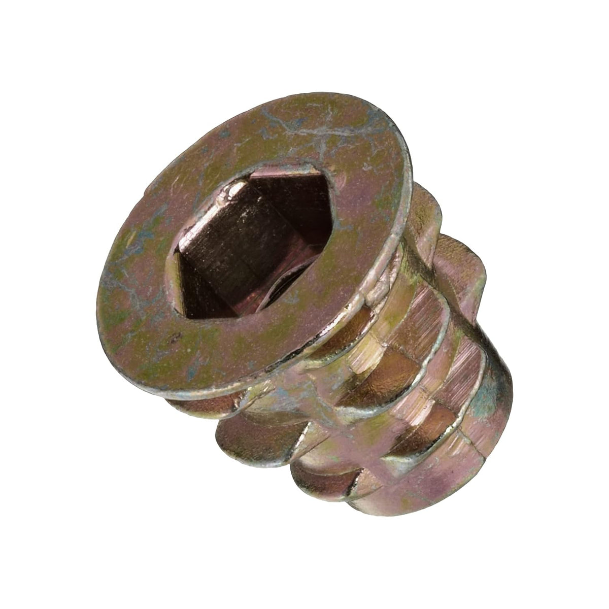 E-Z LOK Knife Thread Insert for Soft Wood, Hex Flanged, 10-32, 50 ct