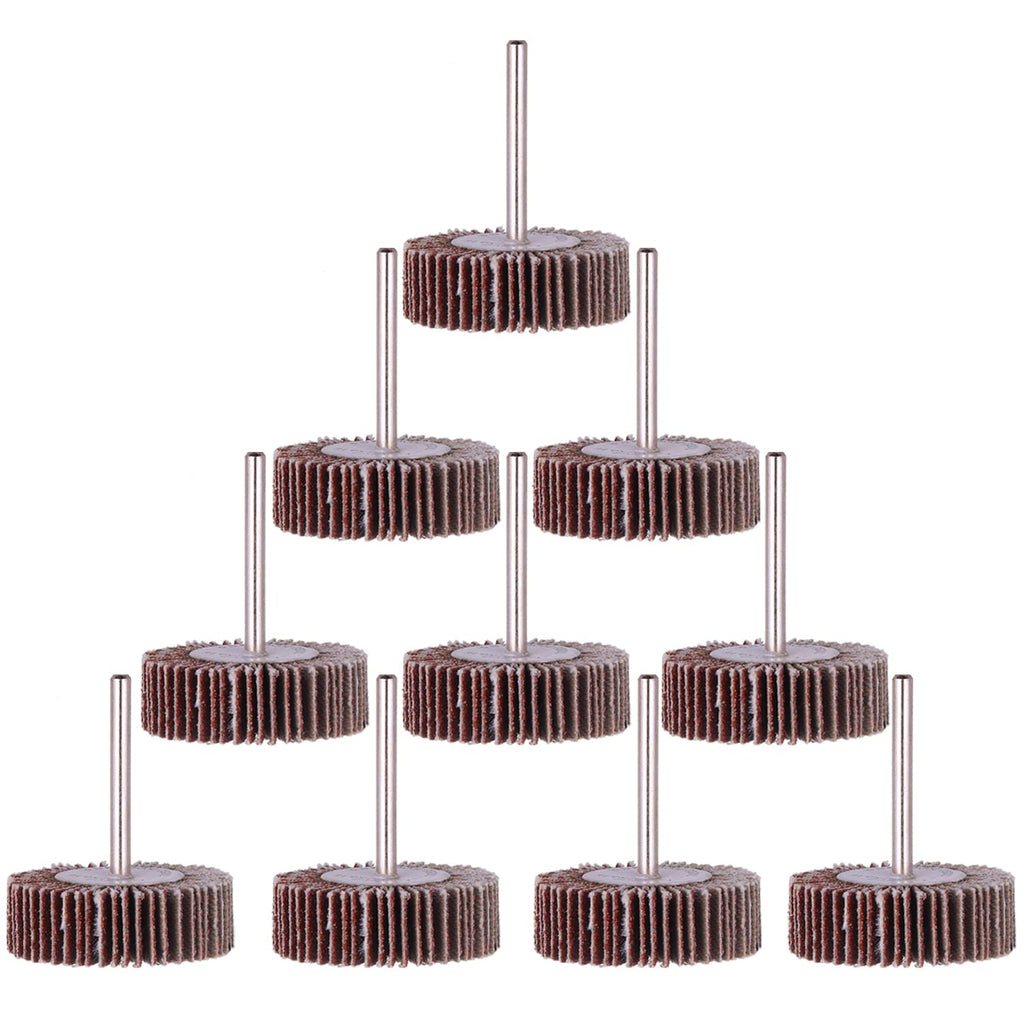 Rocaris 10 Pack Flap Wheel, 120 Grit for Rotary Tools