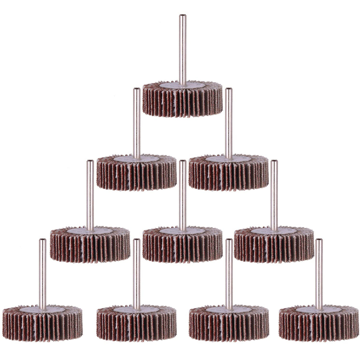 Rocaris 10 Pack Flap Wheel, 120 Grit for Rotary Tools