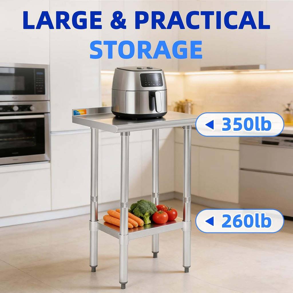 Stainless Steel Table 18" X 24" Commercial Prep & Work Table