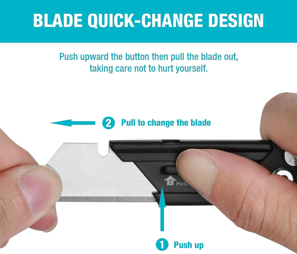 2-Pack Folding Utility Knife, Mini Box Cutter for Men Women