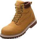 Steel Toe Work Boots for Men 6 Inch Waterproof Non Slip Rubber Comfort Leather Safety Durable Industrial Construction