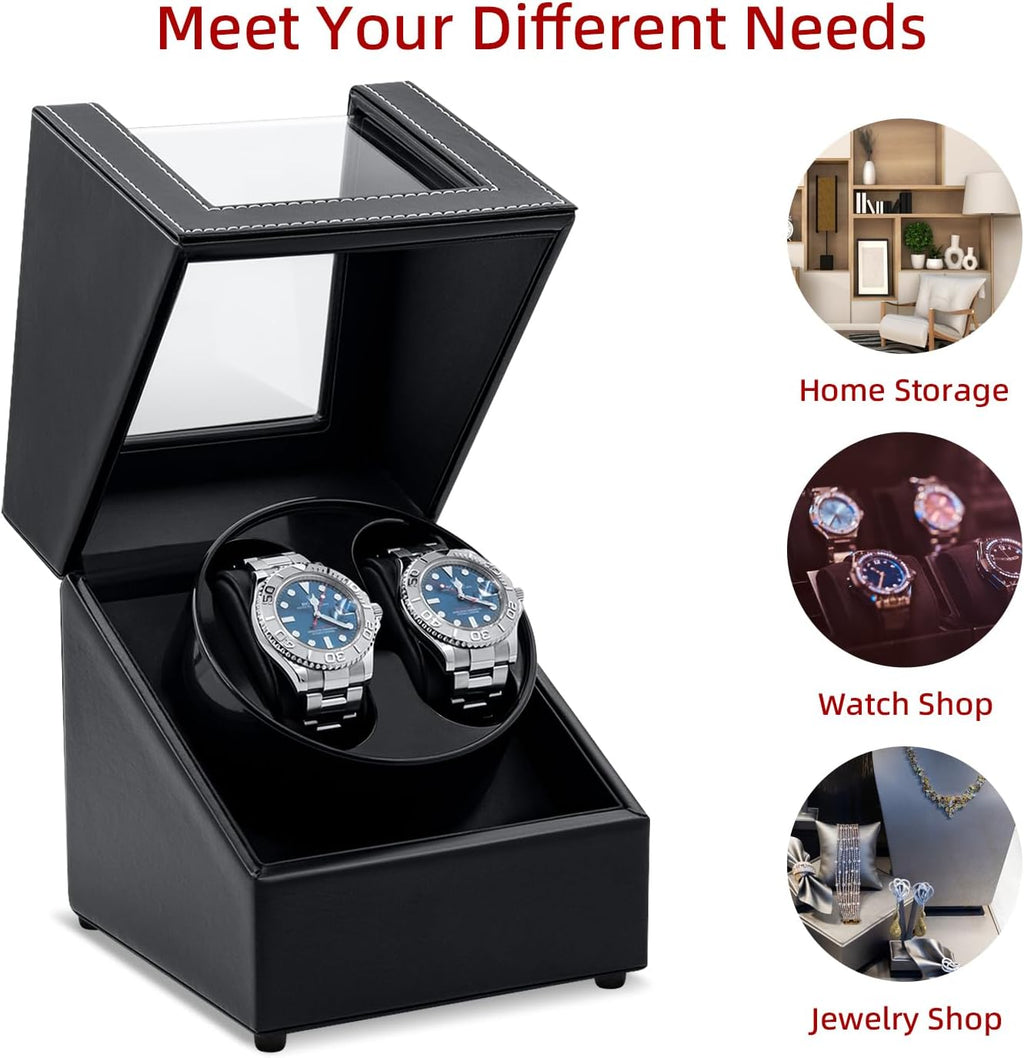 Watch Winder for Automatic Watches, Double Automatic Watch Winder Box with Quiet Japan-made Motor, Automatic Watch