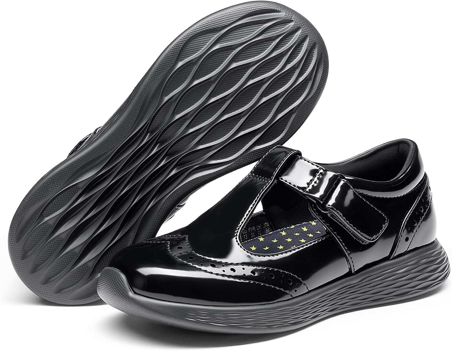 Girls Mary Jane School Uniform Shoes | Lightweight T-Strap dress shoes,breathable lining,arch support oxford flats