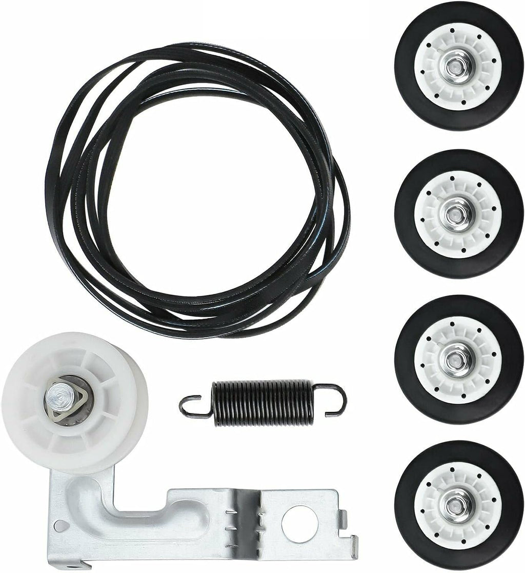 Dryer Repair Kit Rollers Belt Idler Pulley Replace For LG DLGY1202V DLGX8101V DLGX8101W DLGX8388NM DLGX8388WM DLGX8501V DLGX8501W DLGX9001V DLGX9001W DLGX9501K DLGX9501V DLGX9501W DLGY1202W DLGY1702V