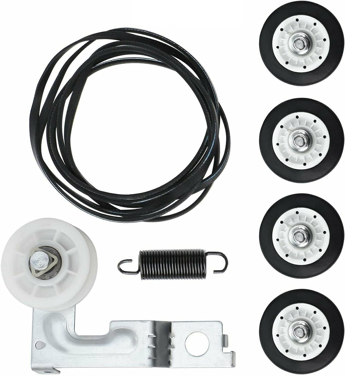Dryer Repair Kit Rollers Belt Idler Pulley Replace For LG DLGY1202V DLGX8101V DLGX8101W DLGX8388NM DLGX8388WM DLGX8501V DLGX8501W DLGX9001V DLGX9001W DLGX9501K DLGX9501V DLGX9501W DLGY1202W DLGY1702V
