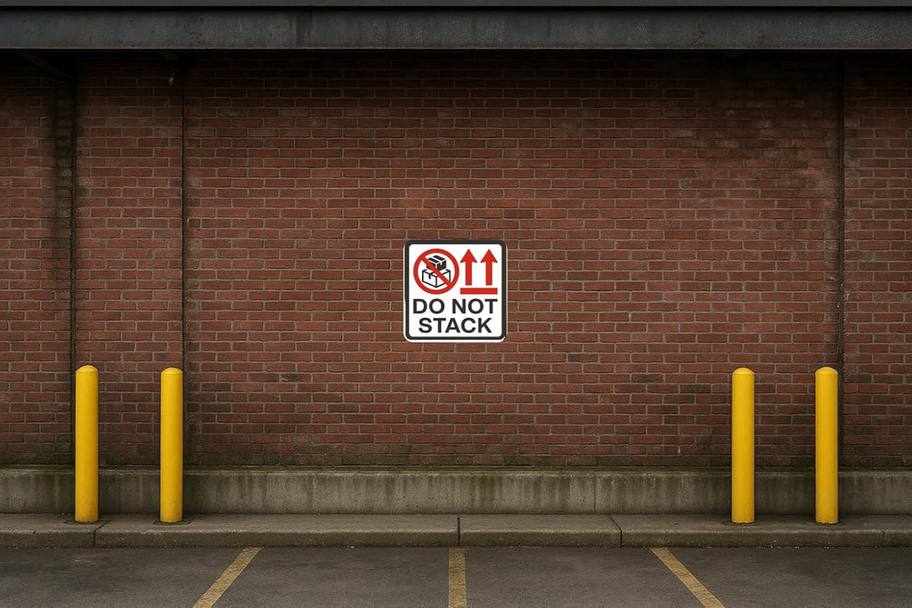 DO NOT Stack Sticker | Warning Decal for Boxes | Packaging Safety Label | 10 A40OSC