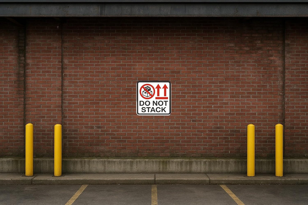 DO NOT Stack Sticker | Warning Decal for Boxes | Packaging Safety Label | 10 A40OSC