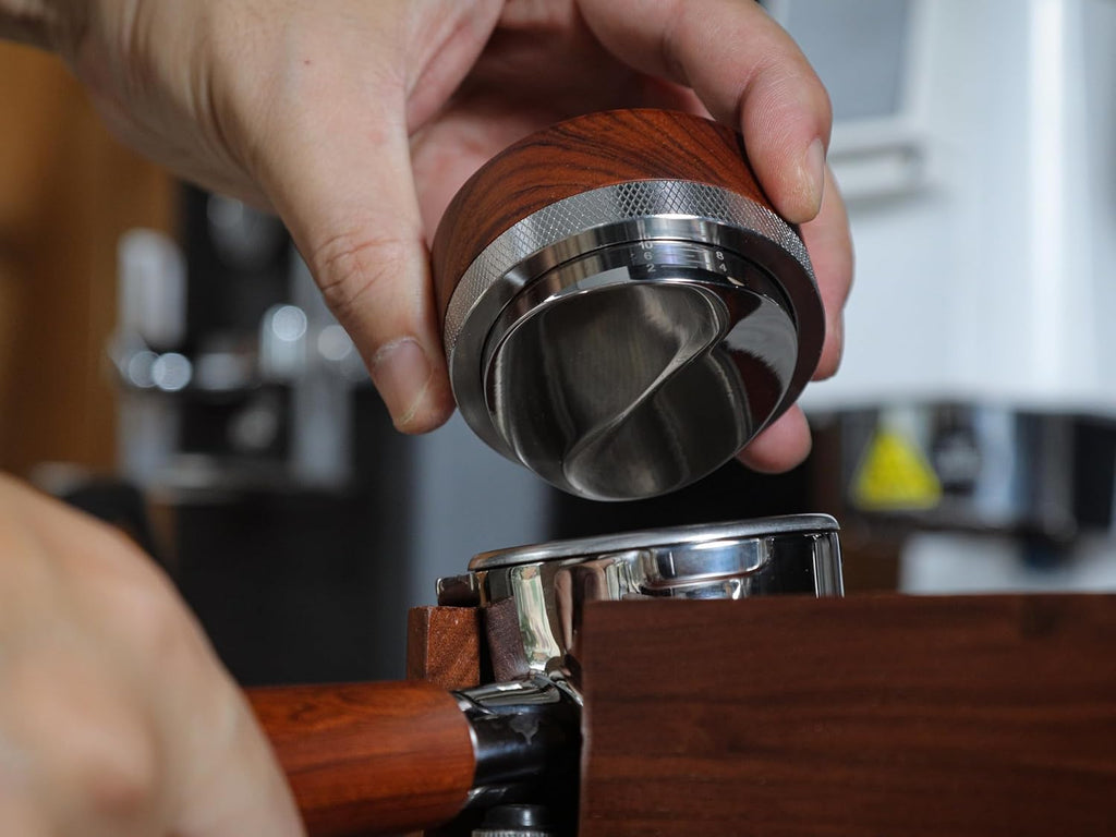54mm Breville Coffee Tamper Set – Rosewood Tamping Station, Calibrated Tamper, Distribution Tool, Bottomless