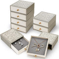 8 Pack Cardboard Jewelry Gift Boxes, 3.8x3.8x1.4 Inch, Gray