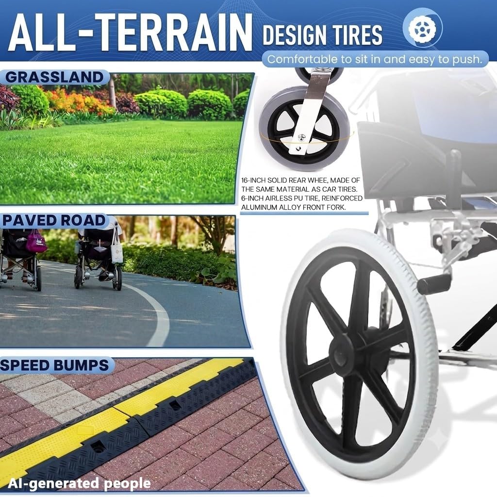 Lightweight Transport Wheelchair for Adults 10KG