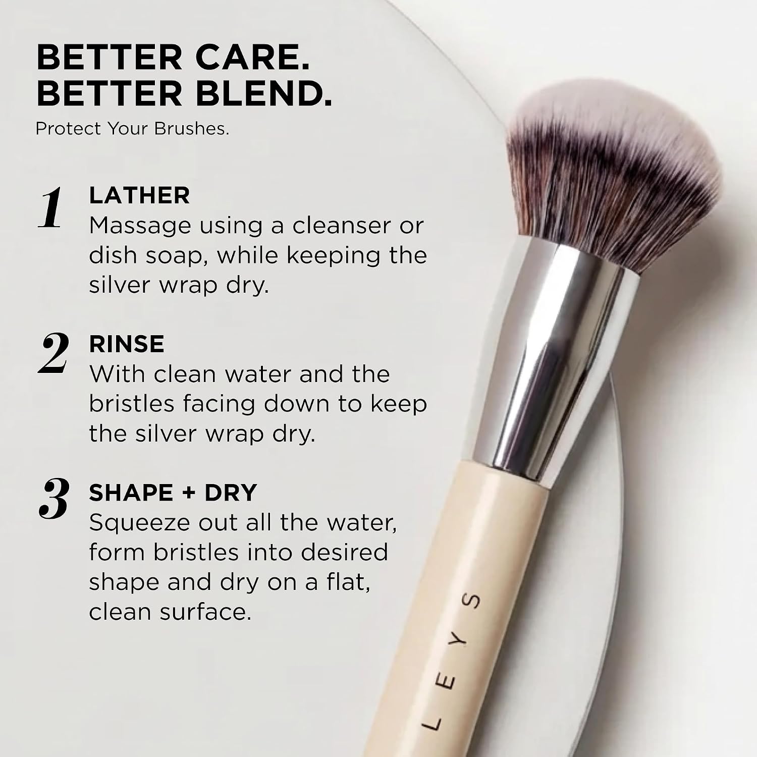 Beauty Kabuki Foundation Brush For Applying Powder, Foundation, Bronzer, Blush, and Mineral Make up, Soft Bristles