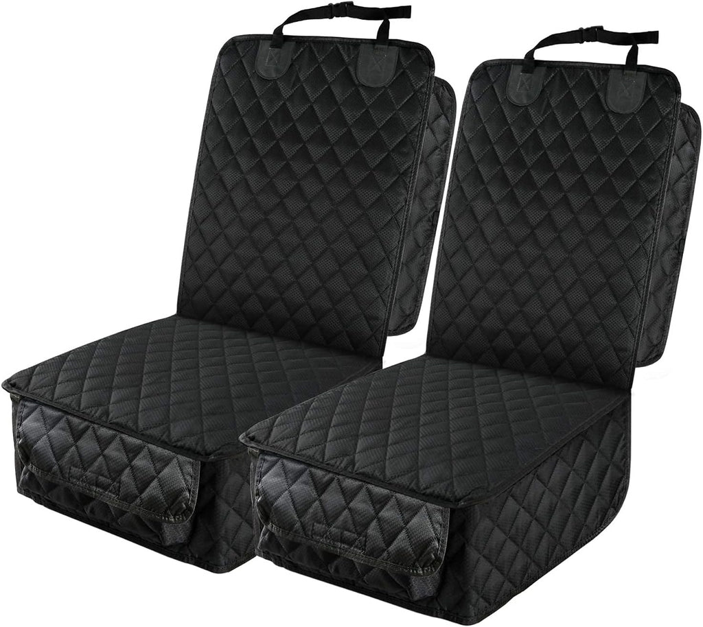 Waterproof Front Seat Car Cover 2 Pack, Full Protection Dog Car Seat Cover with Side Flaps, Nonslip Scratchproof