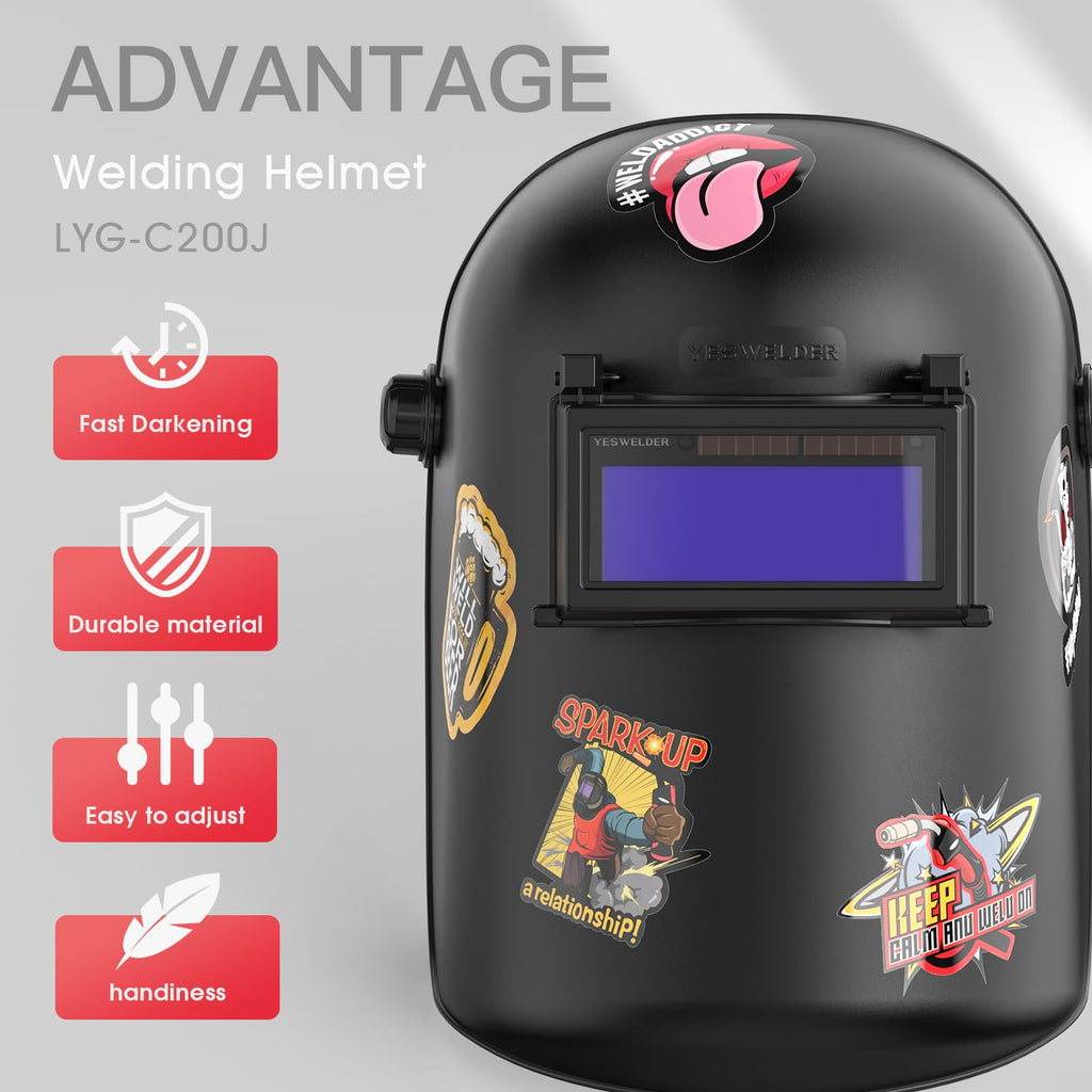 Auto-Darkening Welding Helmet, True Color, Shade 8-13