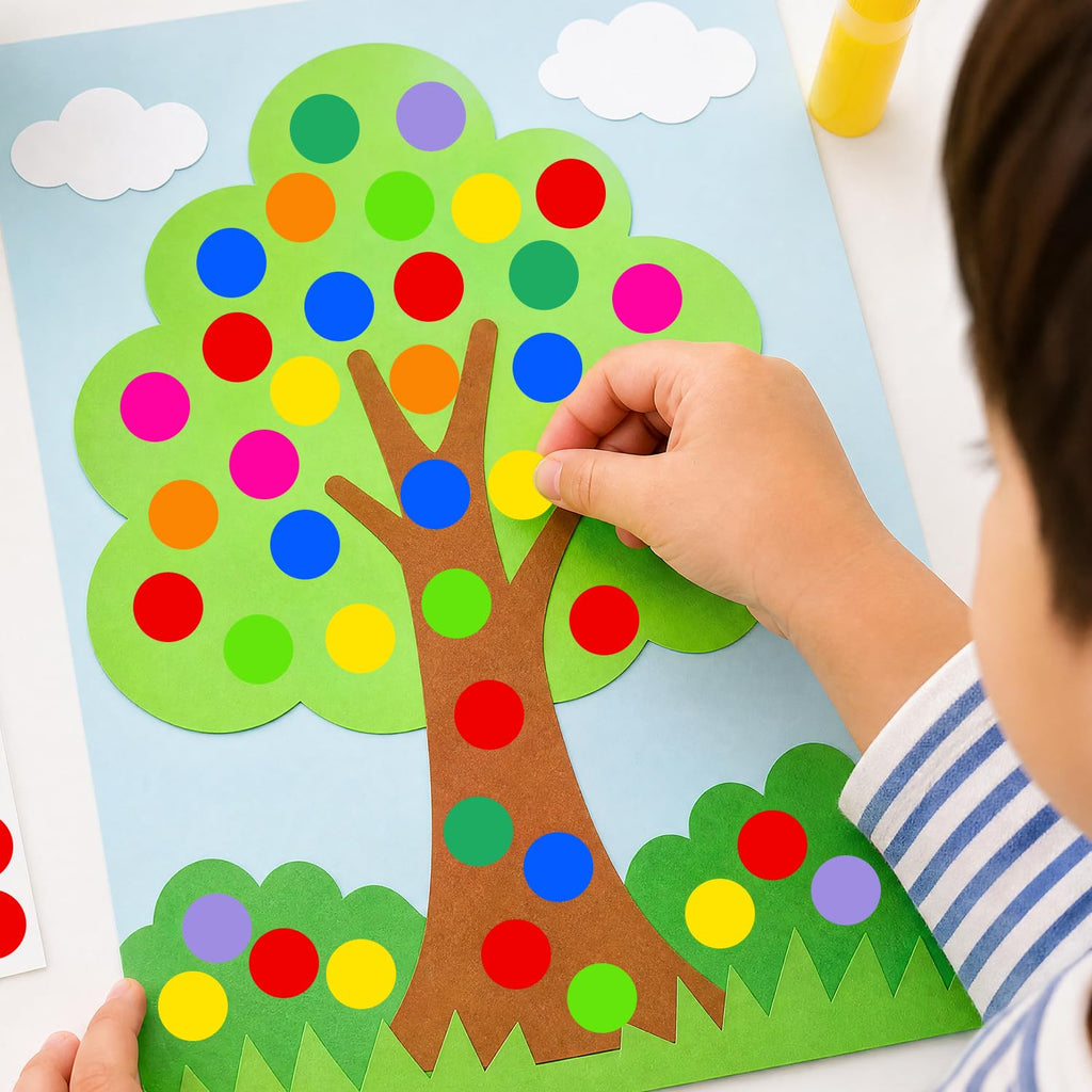 4000 PCS Colored Dot Stickers 3/4" Round Circle Coding Labels