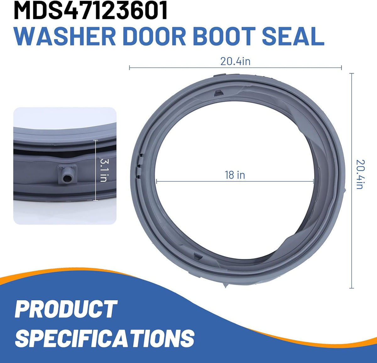 WM3001HRA WM2801HLA WM3001HPA WM3001HWA WM2901HVA Washer Door Boot Seal