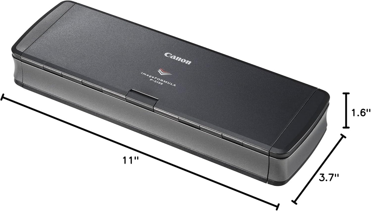 imageFORMULA P-215II Mobile Document Scanner, Black, 1.6" x 11" x 3.7"
