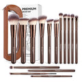 Makeup Brushes 15 Pcs Makeup Brush Set for Foundation, Concealer, Contour, Blending, Blush, Eyeshadow Brushes with