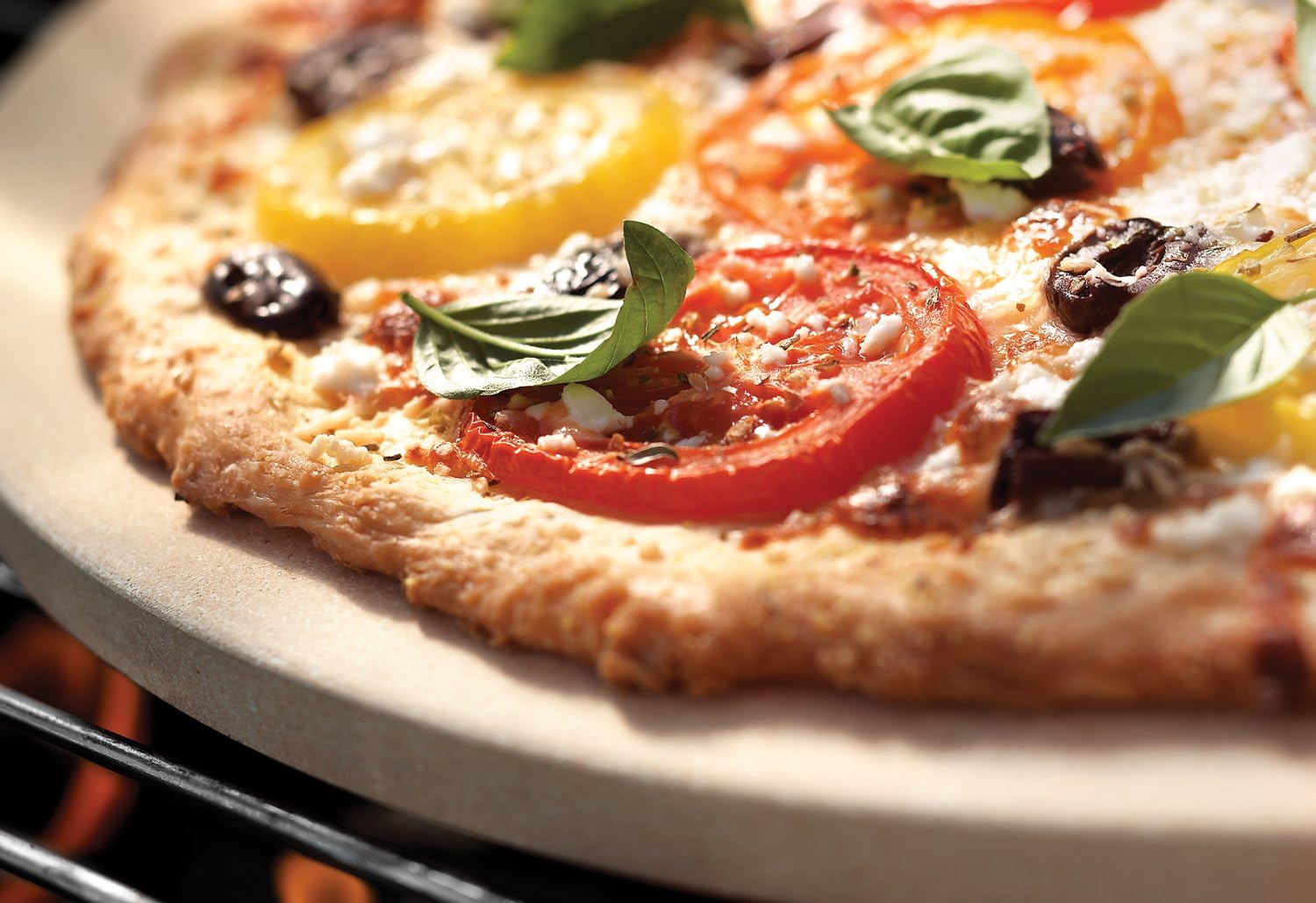 Pizza Stone For Grill and Oven, 16.5" Round Pizza Tile