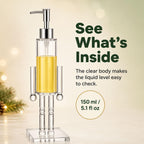 Nutcracker Soap Dispenser Clear, Acrylic Christmas Soap Dispenser (3Pcs)