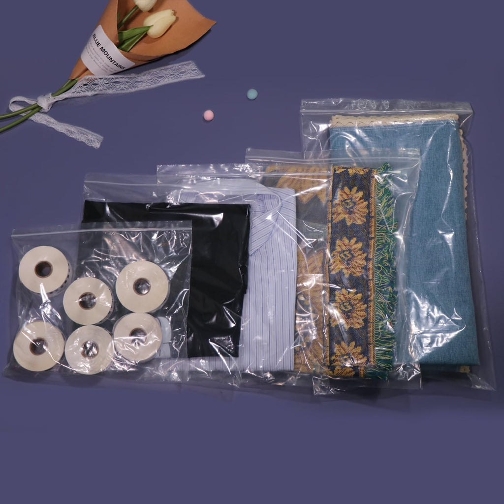 12" x 10" 100 Pack 2 Mil Resealable Zip Bags