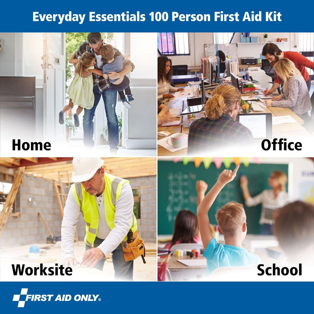 91247 OSHA-Compliant First Aid Kit, All-Purpose 100-Person Emergency First Aid Kit for Business, Worksite, Home, and