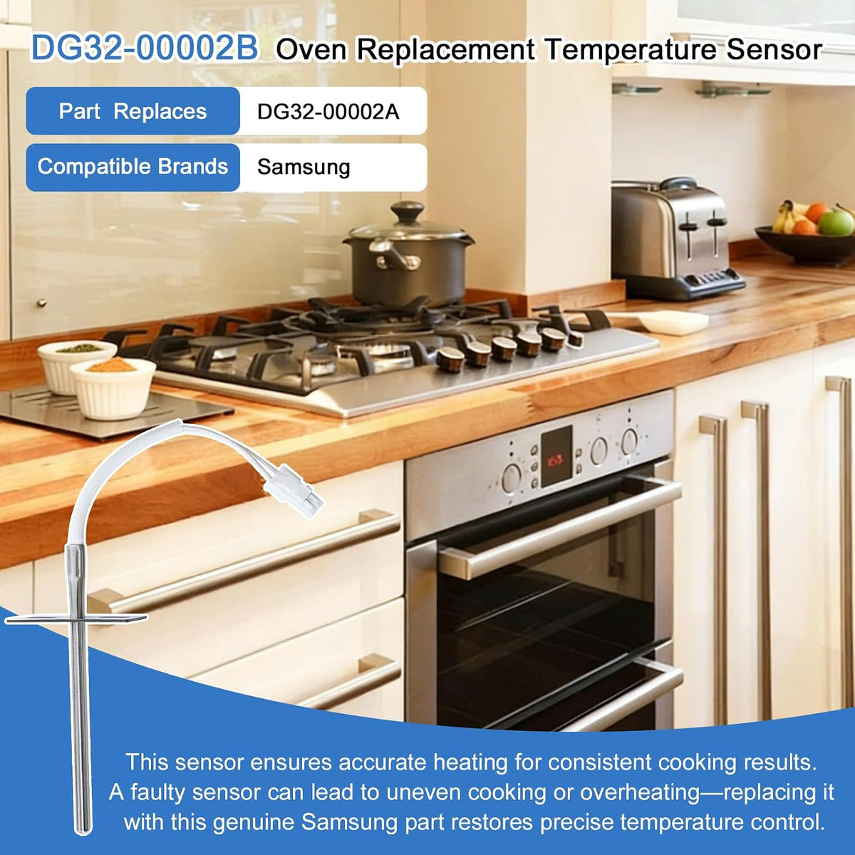 DG32-00002B for Samsung Range Oven Temperature Sensor New AP4343210 PS4240743