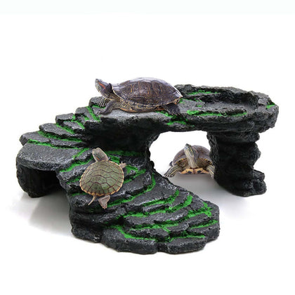 Turtle Basking Platform Turtle Tank Decoration for Aquariums & Terrarium, Turtle, Lizard, Reptile Habitat Hideout