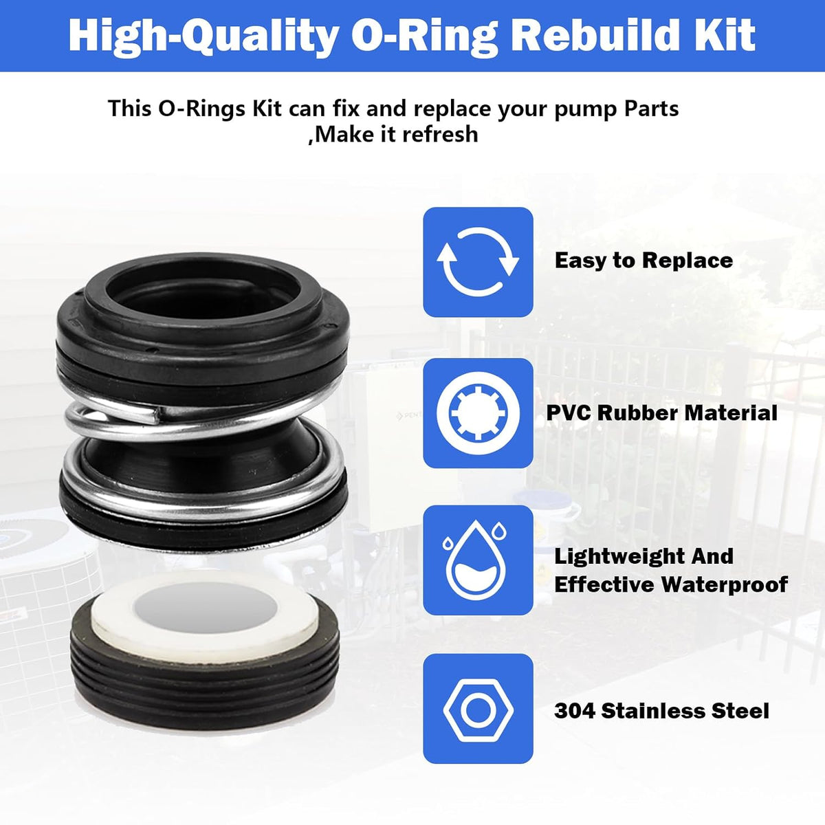 O-Ring Rebuild Repair kit for Pentair SuperFlo/SuperMax