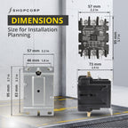 3 Pole 40 Amp AC Contactor, 24V Coil, UL Recognized, HVAC