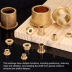 uxcell 12Pcs Flange Sleeve Bearings, 6mm Bore x 8mm OD x 4mm Length, Self-Lubricating Sintered Bronze Bushings