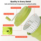 Commercial Salad Spinner, 2.5 Gallon (10QT) Heavy Duty Vegetable Dryer with Ergonomic Aluminum Handle, Sealed