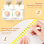 0.25 Inch Small Round Stickers Dot Stickers, 2000 PCS Color Dots