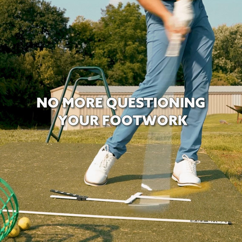 Golf Stance and Alignment Training Aid – Setup Left & Right Handed - Proper Ball Position & Foot Placement Golf