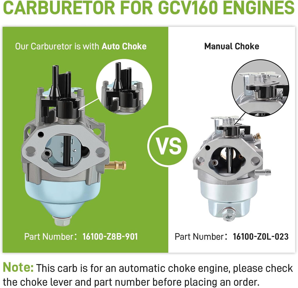 CARRBIA 16100-Z8B-901 Carburetor (BB76A A) Carb Assembly w/Tune up Kit