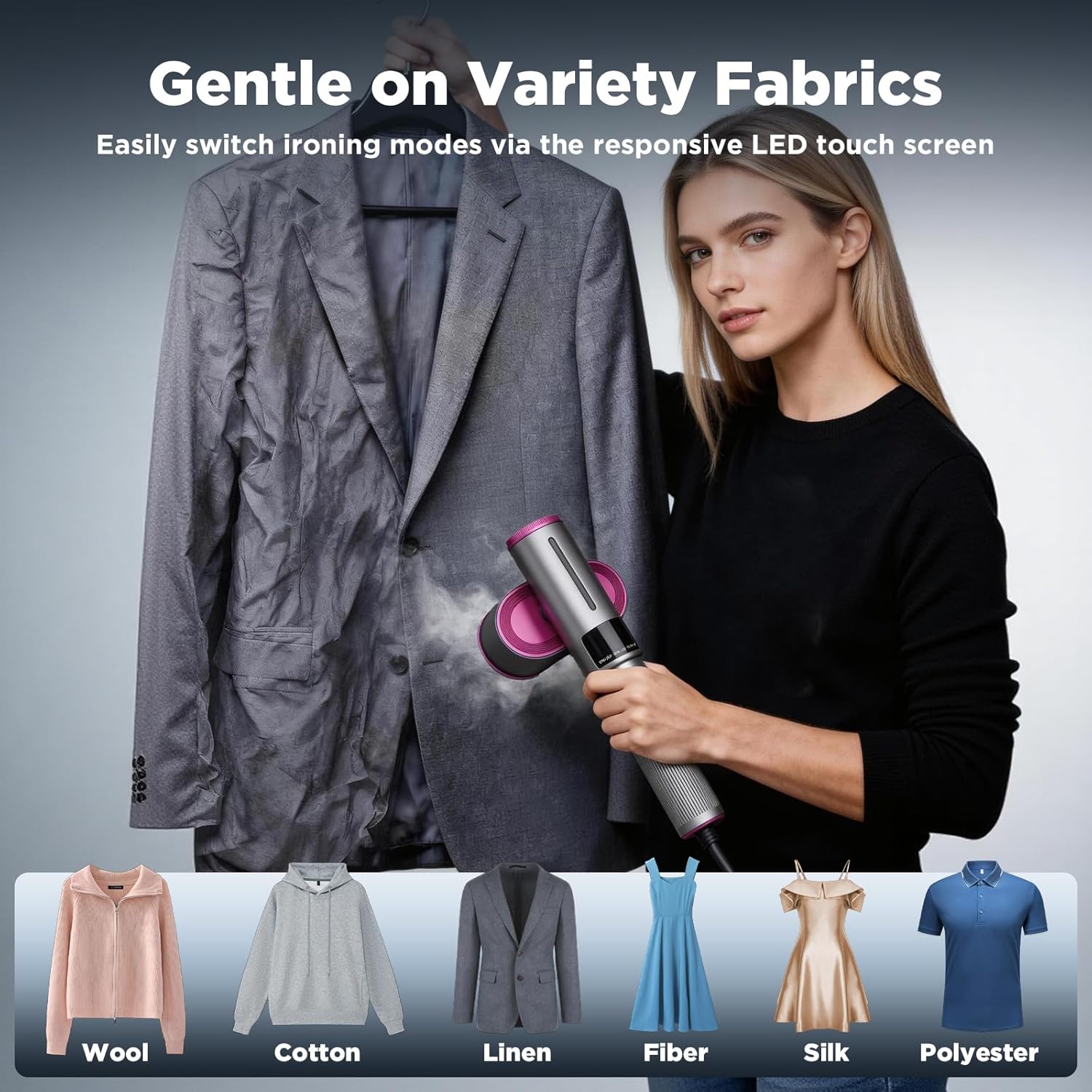 Travel Steamer for Clothes, 2-in-1 Steam Iron & Garment Steamer | Portable Handheld Clothes Steam with Fast Heat-Up