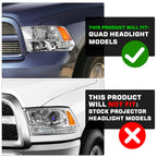 Headlight Assembly Compatible with 2009-2018 Dodge Ram 1500