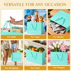 12 Pack Large Sky Blue Gift Bags with Handles & 24 Tissue Papers