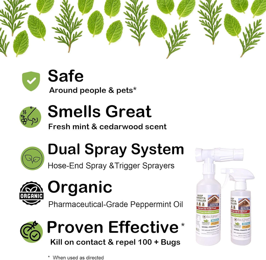 Natural Wasp & Hornet Killer, Ground Wasp Nest Spray, Wasp Concentrate