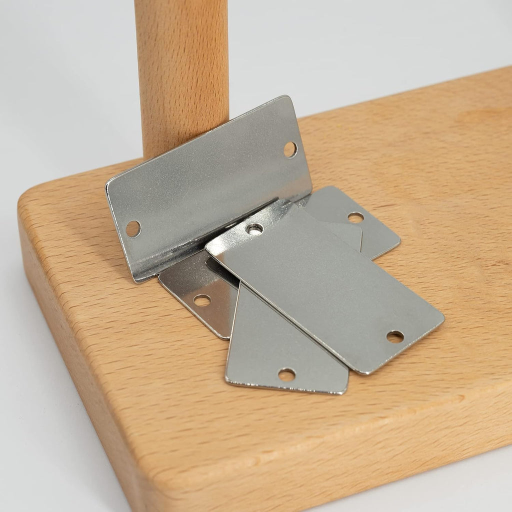 Metal Engraving Blanks Stamping Blanks Stainless Steel Rectangle Blank Tags with Two Holes 1 Inch x 2 Inch 50 Pack