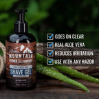 Clear Shave Gel for Men, 8 oz