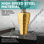 OSTTE Step Drill Bits 3Pc, HSS Titanium Coated Step Drill Bit Set for Wood