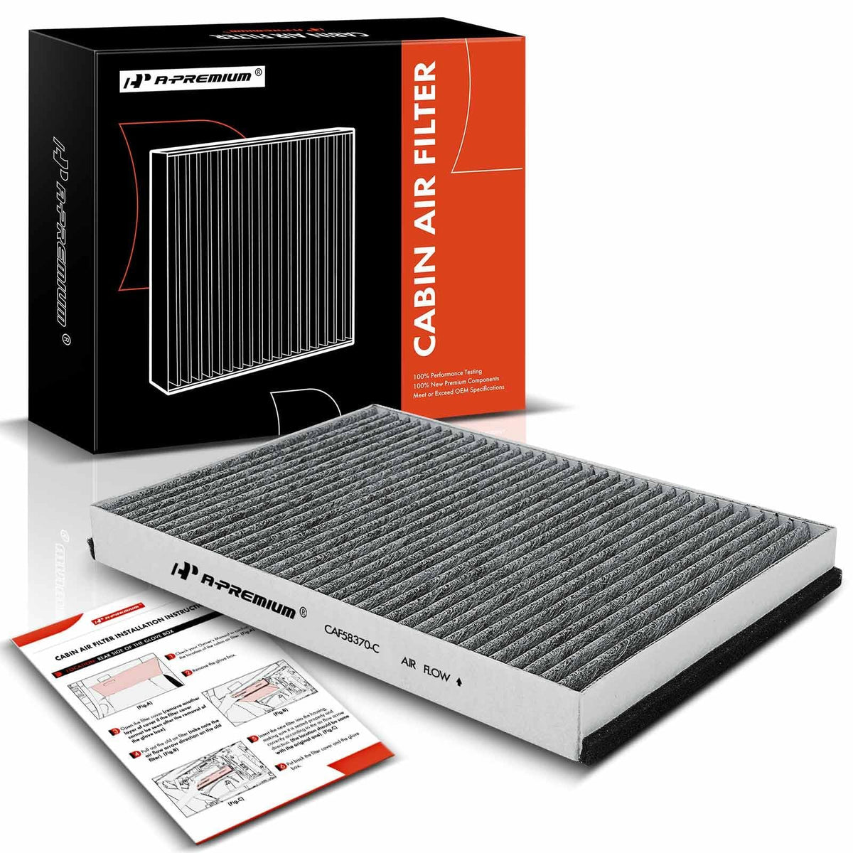 A-Premium Cabin Air Filter with Activated Carbon, Compatible with Saturn
